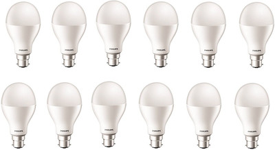 Philips 20 W Round B22 LED Bulb(White, Pack of 12)