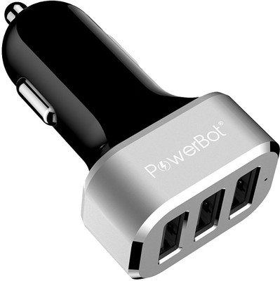 

Soundbot 5.1 amp Turbo Car Charger(Black), Black;silver