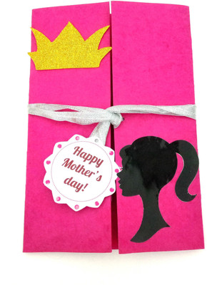 

RMantra Handmade Barbie theme Card Greeting Card(Pink, Pack of 1)