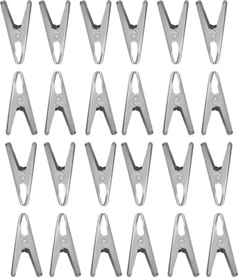 

Jubilant Lifestyle Heavy Duty Medium Steel Multipurpose Cloth Clip(Set of 24, Silver)