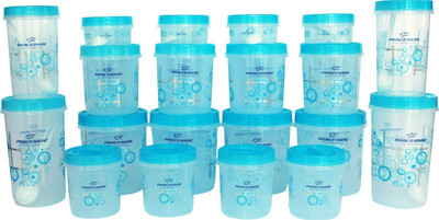 PRINCEWARE twister - 715 ml, 230 ml, 840 ml, 1350 ml, 1230 ml, 490 ml Plastic Grocery Container(Pack of 20, Blue)