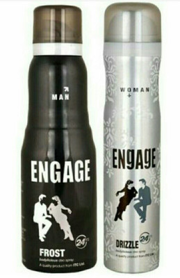 

Engage Combo of Drizzle and Frost Perfume Body Spray - For Men & Women(300 ml, Pack of 2)