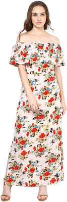 HARPA Women Maxi White Full Length Dress