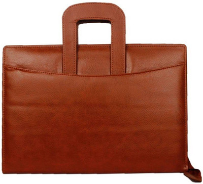 

Furious3D Brown Faux Leather Adjustable Handle Document/File Folder(Set Of 1, Brown)