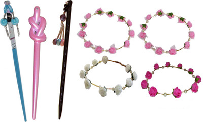

Takspin Juda Stick with Tiara Hair Accessory Set(Multicolor)
