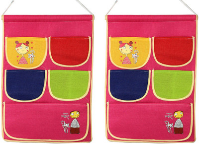 

FULLHOUZ Fabric 5 Pocket Hanging Accessories Organizer( )