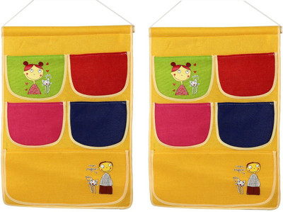 

FULLHOUZ Fabric 5 Pocket Hanging Stationery Organizer( )