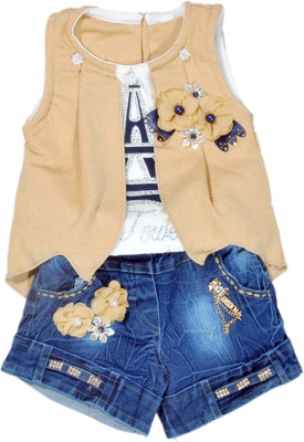 

Hey Baby Girls Party(Festive) Top Shorts(Multicolor