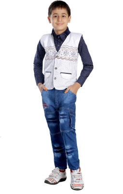 

APPOLLO Boys Party(Festive) Dress Shirt, Pant, Jacket(Multicolor