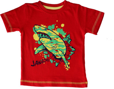 

Indirang Boys Printed Cotton T Shirt(Red, Pack of 1