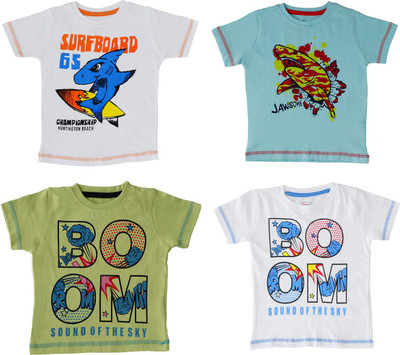 

Indirang Boys Printed Cotton T Shirt(Multicolor, Pack of 4