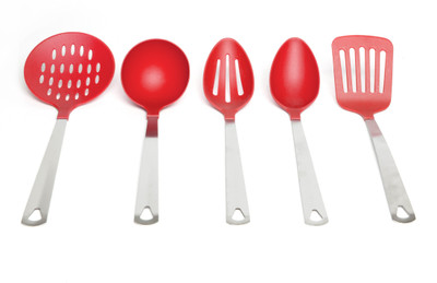 

Core 15069 5pc Everyday Utensil Set - Nylon Strawberry Kitchen Tool Set(Strawberry)