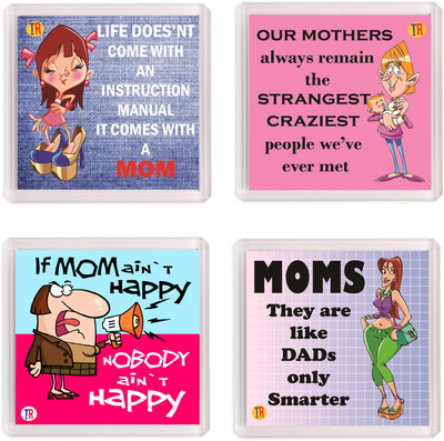 

Thoughtroad MOMS LIFE STRANGEST Fridge Magnet Pack of 4