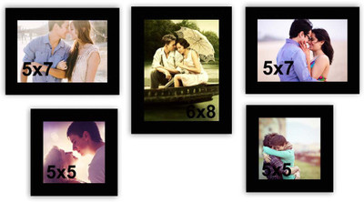 

MakeHomeHappy MDF Photo Frame(Black, 5 Photos)