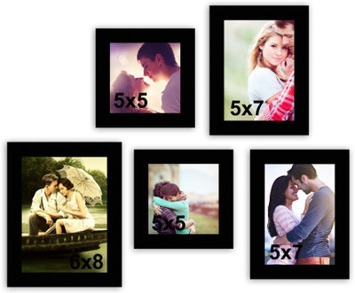 

MakeHomeHappy MDF Photo Frame(Black, 5 Photos)