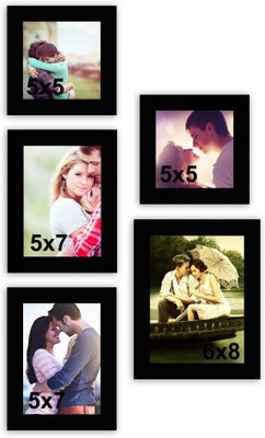 

MakeHomeHappy MDF Photo Frame(Black, 5 Photos)