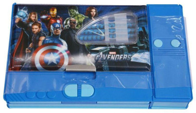 

13-HI-13 Themed Flowers Art Plastic Pencil Box(Set of 1, Multicolor)