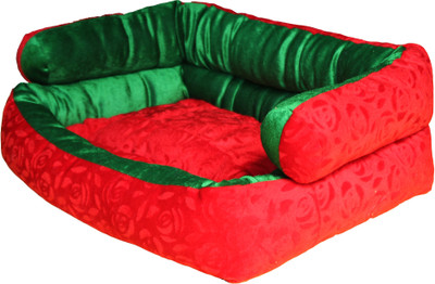 Poofy's Pet Island LGR3 L Pet Bed(Green, Red)