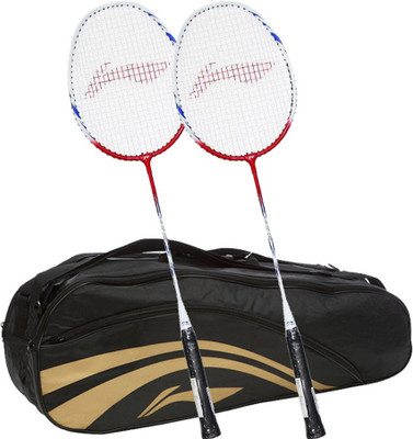 

Li-Ning XP Smash 809 2Pc + 1 Pc 2 in 1 Thermal Double Belt Bag Color Black Combo Multicolor Strung Badminton Racquet(S2, 85 g)