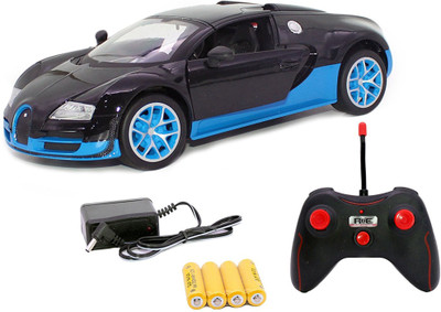 

Smiles Creation Bugatti 1:16 Scale R/C Car with Flashing Lights and Openable Doors Toy for Kids(Blue)
