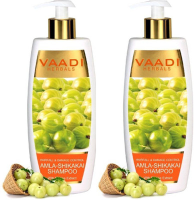 

Vaadi Herbals Amla Shikakai Shampoo with Reetha- Hairfall & Damage Control(350 ml)
