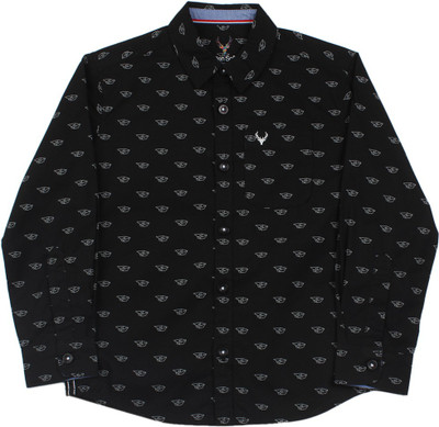 

Allen Solly Junior Boys Solid Casual Shirt, Black