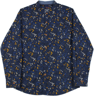 Allen Solly Junior Boys Printed Casual Shirt, Navy
