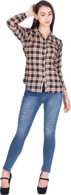 

Trueway Girl's Checkered Casual Multicolor Shirt