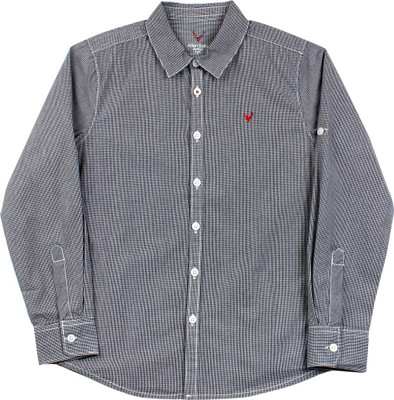 

Allen Solly Junior Boys Checkered Casual Shirt, Black