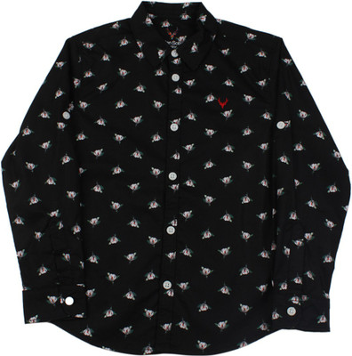 

Allen Solly Junior Boys Printed Casual Shirt, Black