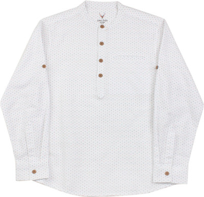 

Allen Solly Junior Boys Printed Casual White Shirt