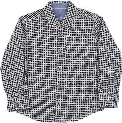 

Allen Solly Junior Boys Printed Casual Black Shirt