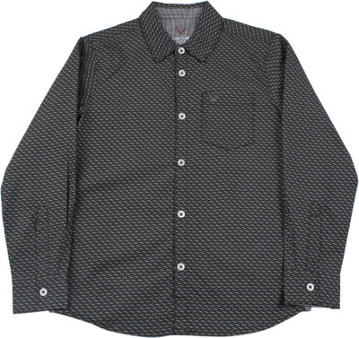 

Allen Solly Junior Boys Printed Casual Shirt, Black