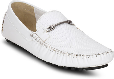 

Get Glamr Kelson Horsebit Loafers For Men(White