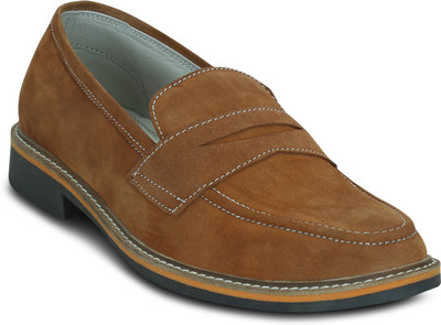 

Get Glamr Medallion Loafers For Men(Tan