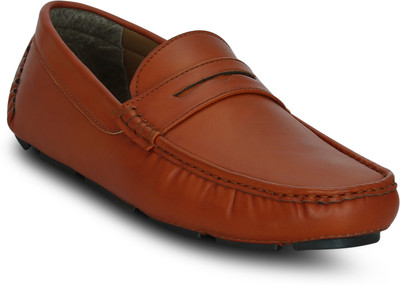 

Get Glamr Driver Penny Loafers For Men(Tan