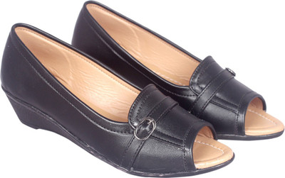 

Footshez Women's Black Elegant Fashionable Platform Formal Bellies Shoes Corporate Casuals For Women(Black