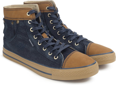

Flying Machine ROBERT High Ankle Sneakers For Men(Navy