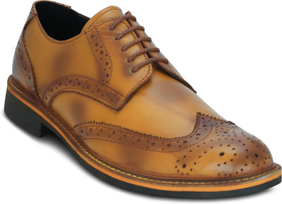 

Get Glamr Boyle Wingtip Corporate Casuals For Men(Tan