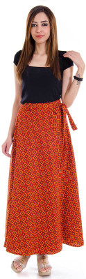 

Chesta Enterprises Printed Girls A-line Multicolor Skirt, Maroon-black