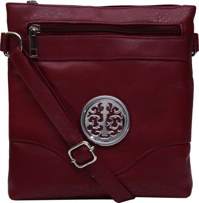 

Fristo Women Casual Maroon PU Sling Bag