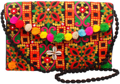 

Bare Soles Women Casual Black Cotton Sling Bag