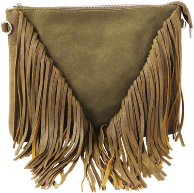 

Schmick Women Casual Green PU Sling Bag