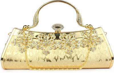

London Design Women Casual Gold Beads Clutch