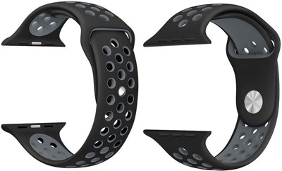 

EWOKIT Apple Watch 42mm Band Smart Watch Strap(Black, Grey), Grey black