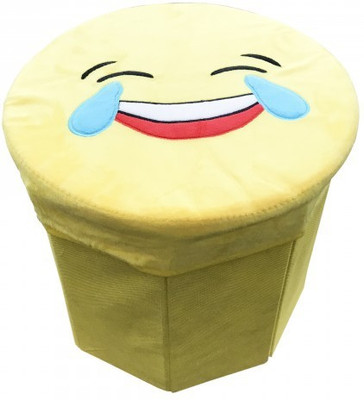 

Jamboree laughing Smiley Storage Living & Bedroom Stool(Yellow)