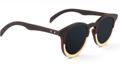 

tetewood Round Sunglasses(Black)