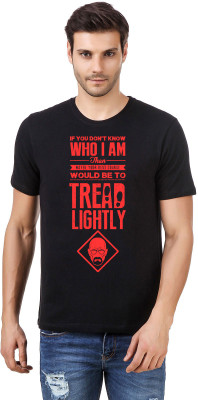 IRONGRIT Printed Men Round Neck Black T-Shirt IRONGRIT Printed Men Round Neck Black T-Shirt