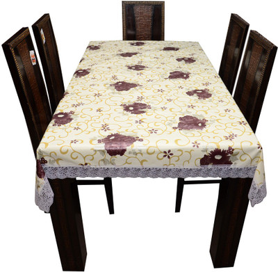 The Trendy Printed 6 Seater Table Cover(Multicolor, PVC)