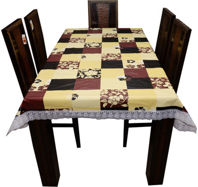 

The Trendy Printed 6 Seater Table Cover(Multicolor, PVC)